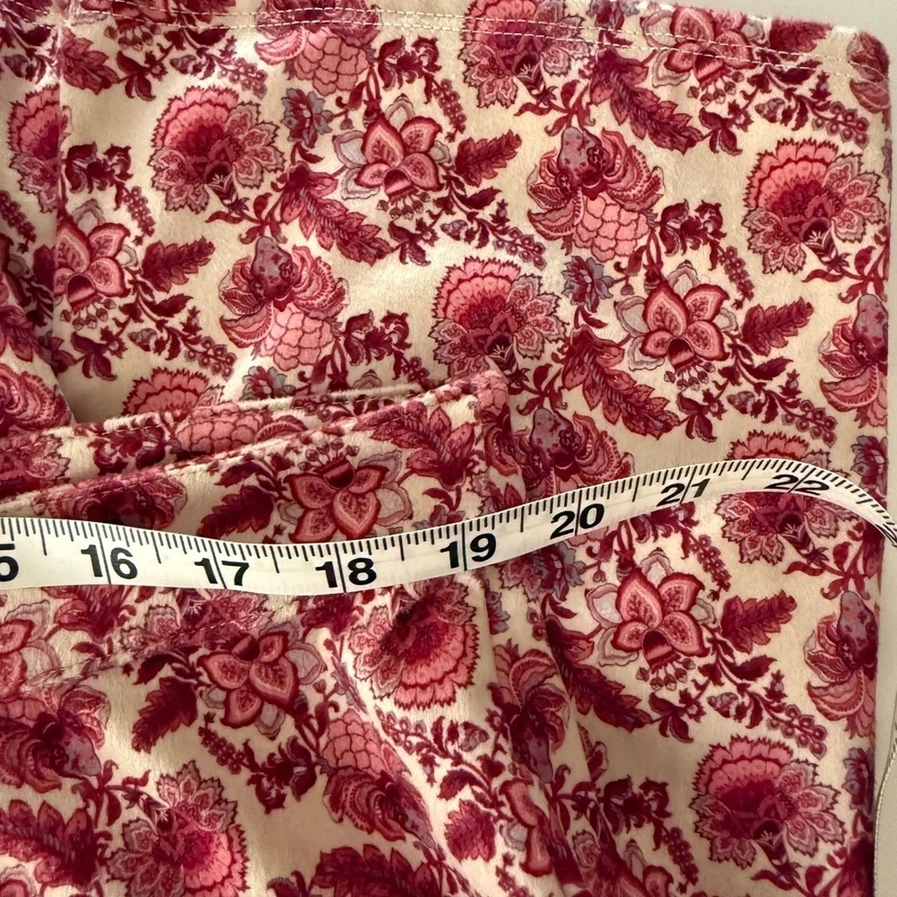 Torrid LoveSick Suede Floral Mini Button Front Skirt Pink Cream Plus Size 1